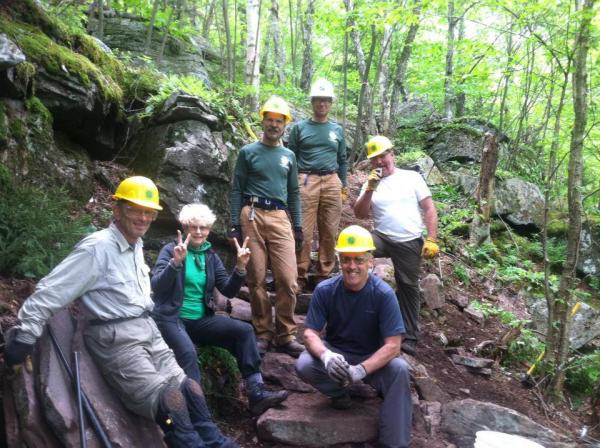 Trail Crew working on Romer Mountain
