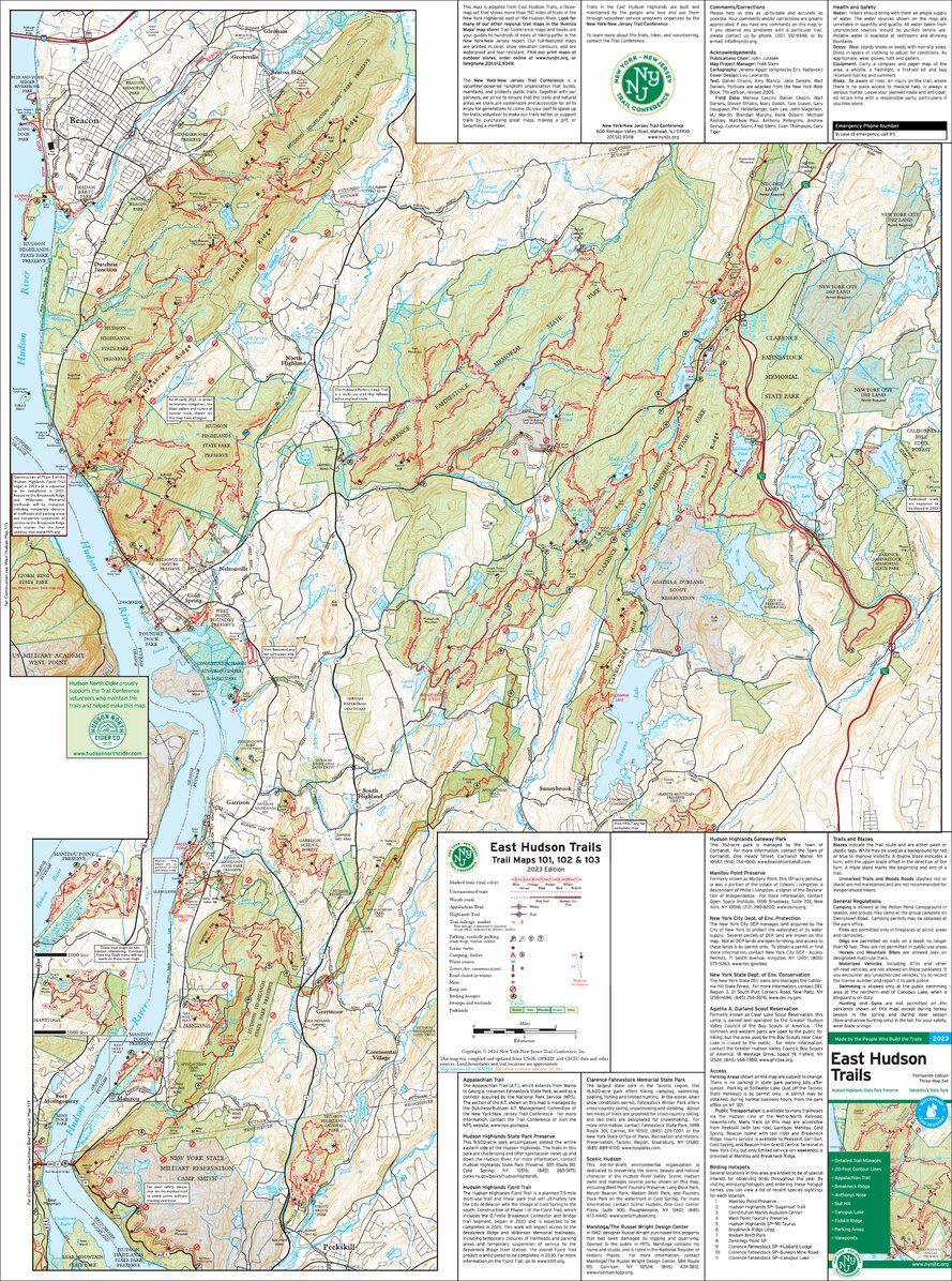East Hudson Trails Combined Avenza Maps Map 2023