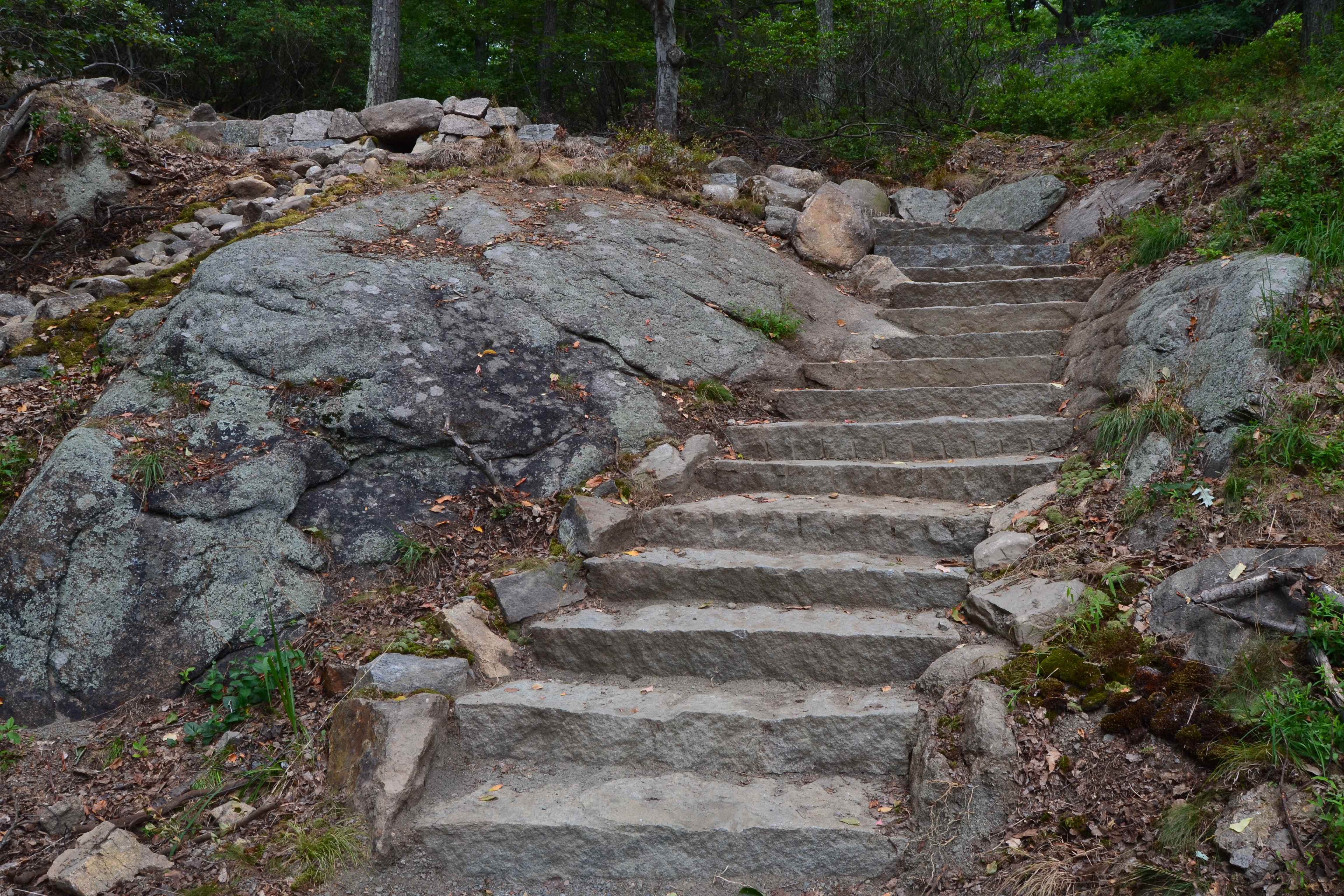 Stone stairs on Bear Mountain.