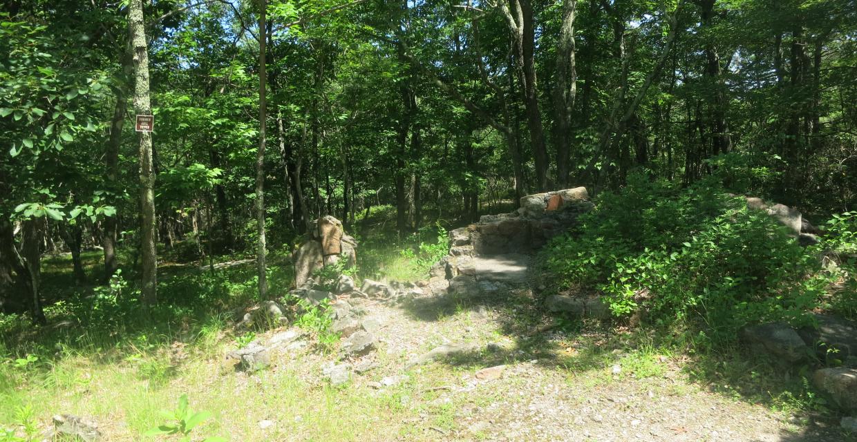 Ruins of the observer's cabin at the site of the fire tower - Photo by Daniel Chazin