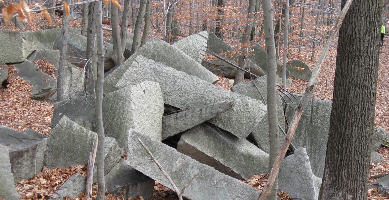 Slabs of granite quarried from the Giant Boulder Photo: Jane Daniels