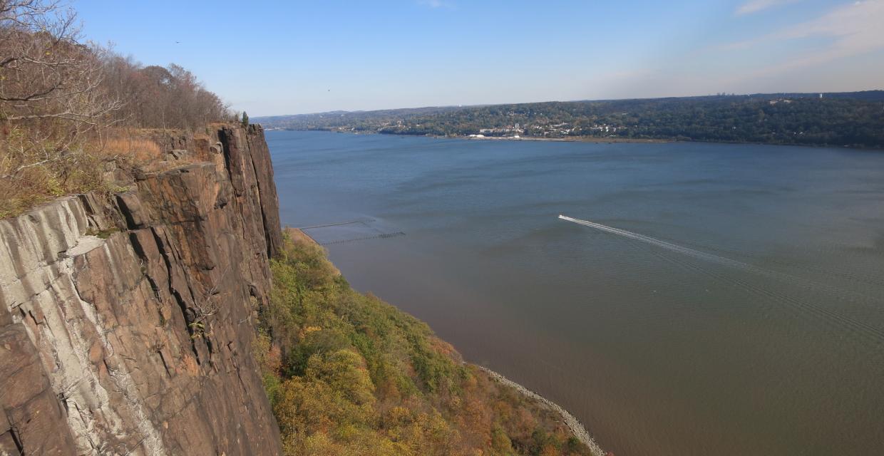 View of the Palisades and the Hudson River from Ruckman Point - Photo by Daniel Chazin