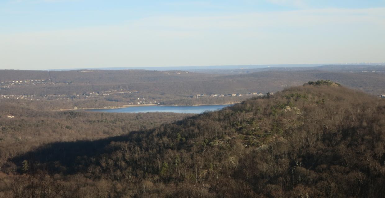 Wanaque Reservoir and Wyanokie High Point from the Will Monroe Loop - Photo by Daniel Chazin
