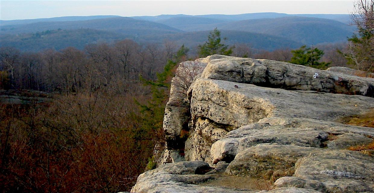 View from Claudius Smiths Rock - Almost Perpendicular/Claudius Smith Den Loop - Harriman-Bear Mountain State Parks - Photo: Daniel Chazin