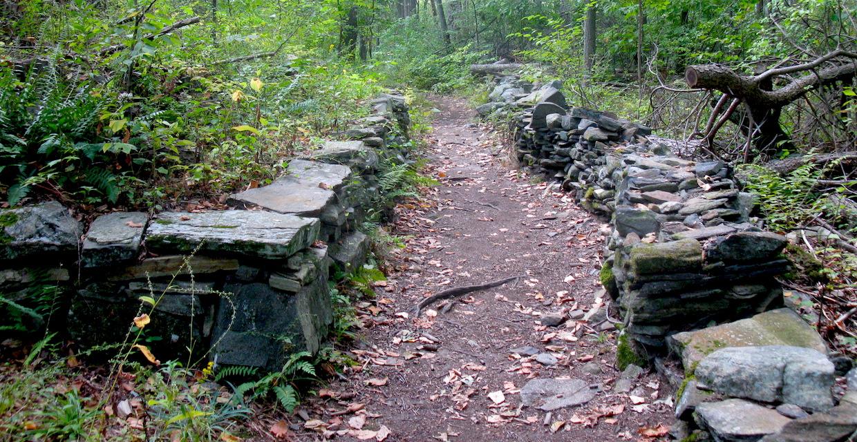 Harriman-Bear Mountain State Parks - Cranberry Lake stone wall and "Stone Chamber." Photo by Daniel Chazin.