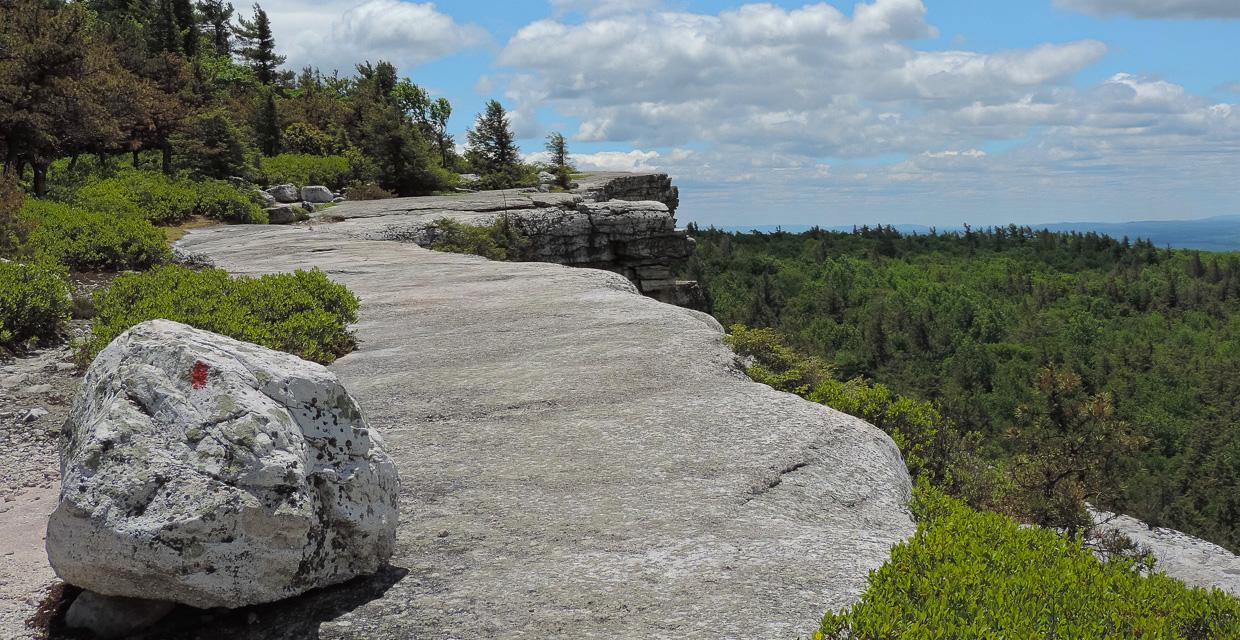 View of cliff along the trail to Gertrude's Nose - Minnewaska State Park Preserve - Photo: Sharon Roehrig