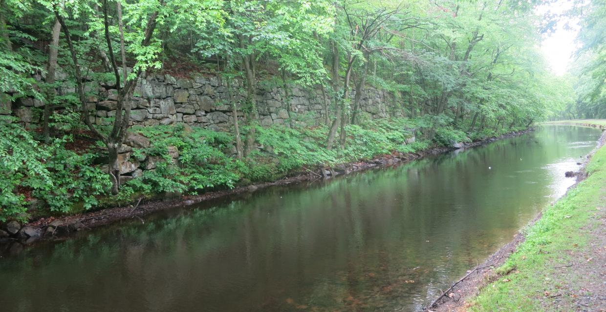 Restored section of Morris Canal in Hugh Force Park - Photo by Daniel Chazin