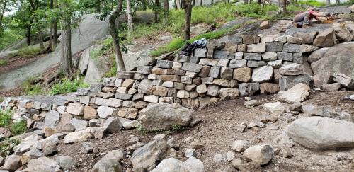 Bear Mountain Trails Project Appalachian Trail Crib Wall. Photo by Joshua Howard.