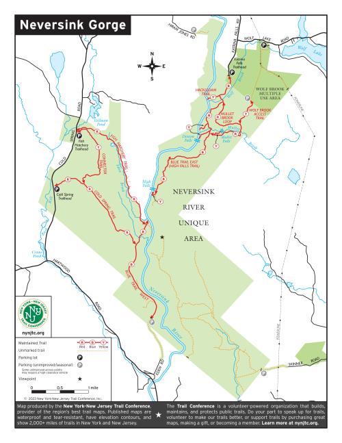 Neversink Gorge Map
