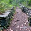 Harriman-Bear Mountain State Parks - Cranberry Lake stone wall and 