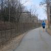 A jogger along the Traction Line Recreation Trail - Photo by Daniel Chazin