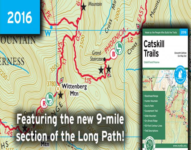 Catskill Trails Map 2016,11th Edition