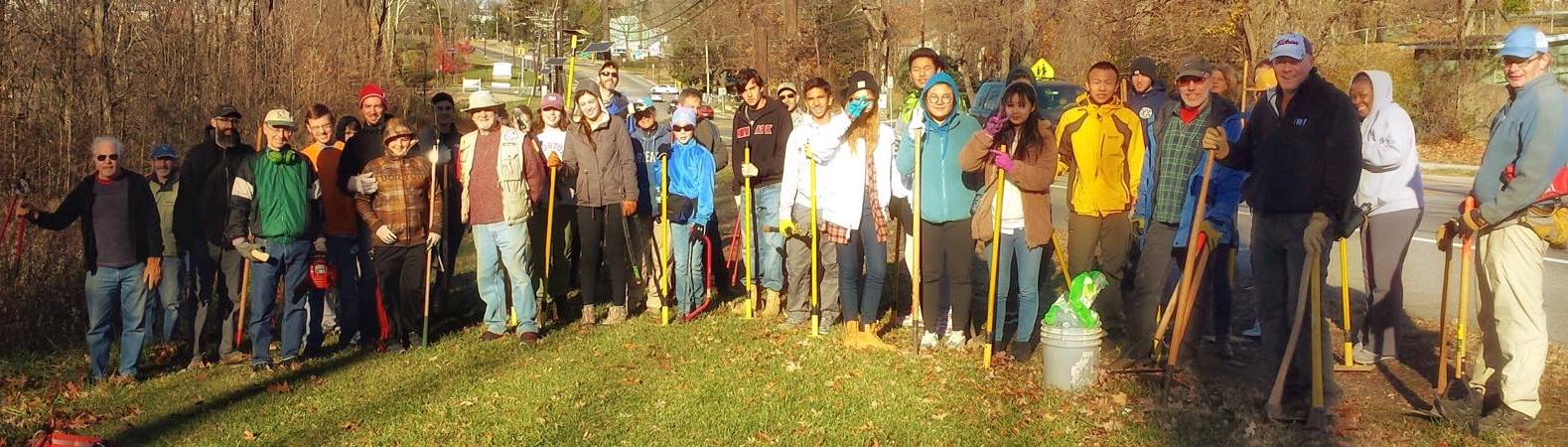 Lenape Trail Volunteers with Tools