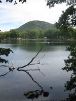 Anthony's Nose from the Major Welch Trail along Hessian Lake. Photo by Daniel Chazin.