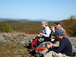 Lunch on Brace Mountain. Photo by Georgette Weir.