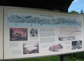 :  Interpretive sign explaining the history of the Aqueduct. Photo by Daniel Chazin.