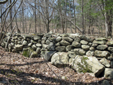 Sterling Forest wide stone walls. Photo by Daniel Chazin.