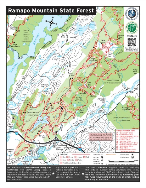 Ramapo Mountain State Forest Map