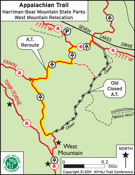 Appalachian Trail - West Mountain Relocation Map