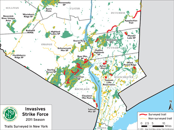 Invasives Strike Force 2011 - NY Surveyed Trails