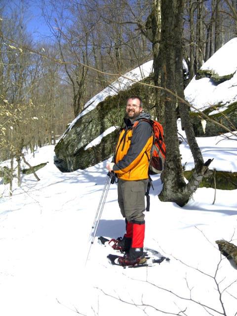 The author, Jeff Senterman, on snowshoes.