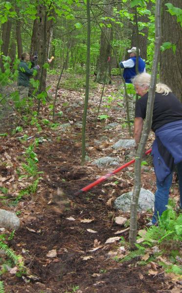 Volunteers have been prepping a new trail at Minnewaska