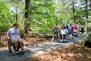 New handicapped accessible AT at Bear Mountain opens. Photo by Jeremy Apgar.