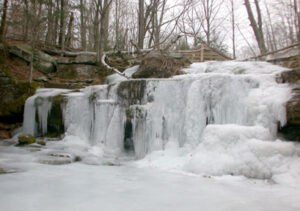 Waterfall at Platte Clove Preserve. 2001 [HERB CHONG]
