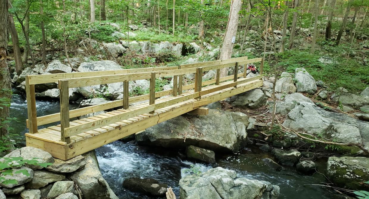 Trail Conference, JORBA Collaboration Improves Bridge in Wildcat Ridge WMA