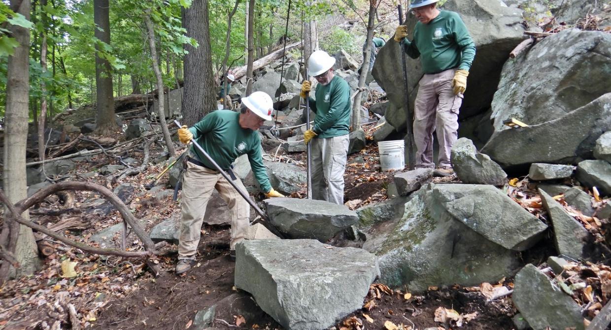LDTC Constructing Long Path Reroute at Hook Mountain