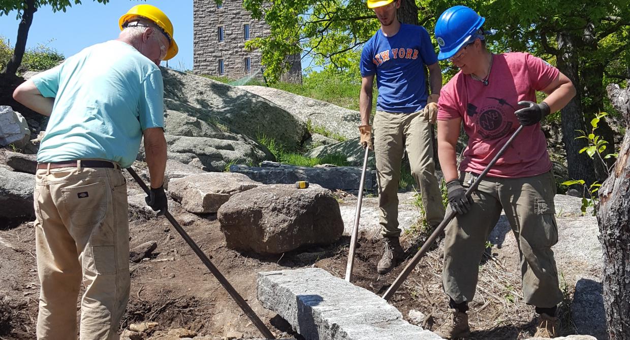 Trail Conference Receives National Award from The Corps Network for Work on the Appalachian Trail Restoration at Bear Mountain
