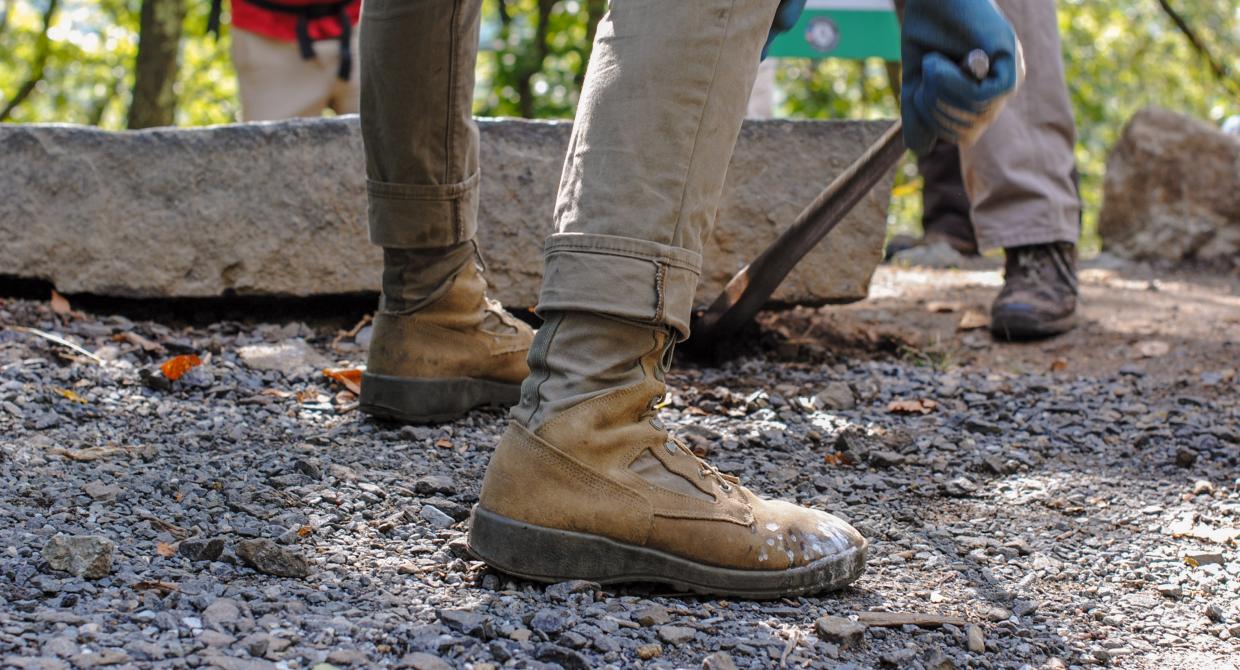 Placing the Bear Mountain Trails Project’s Final Step
