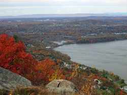 Village of Cornwall, with the Shawangunks and Catskills in the distance. Photo by Daniel Chazin.