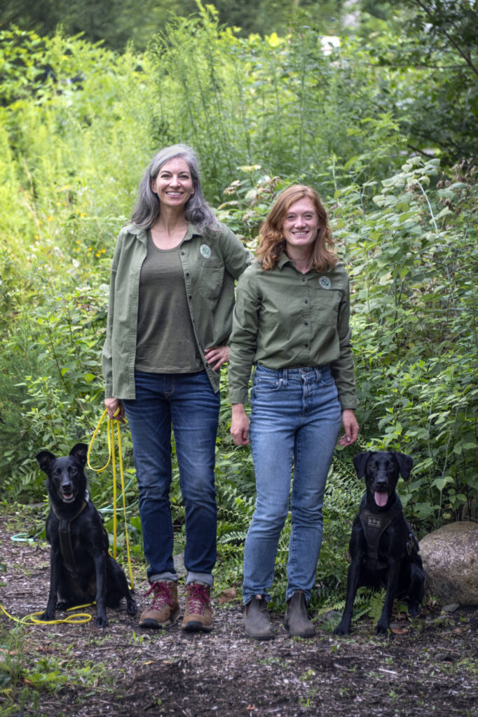 Arden Blumenthal and Sarah Jackson of the Conservation Dogs Program