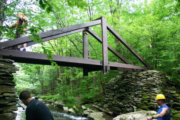 New Trail Bridge Goes Up in Platte Clove