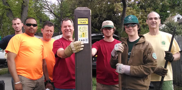 Lenape Trail Section in Urban Essex County, NJ Gets Trail Markers