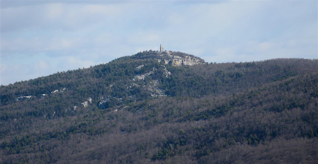 View of Sky Top in the Mohonk Preserve - Dickie Barre, Peters Kill and Awosting Falls Loop -Mohonk Preserve and Minnewaska State Park Preserve - Photo by Daniel Chazin.