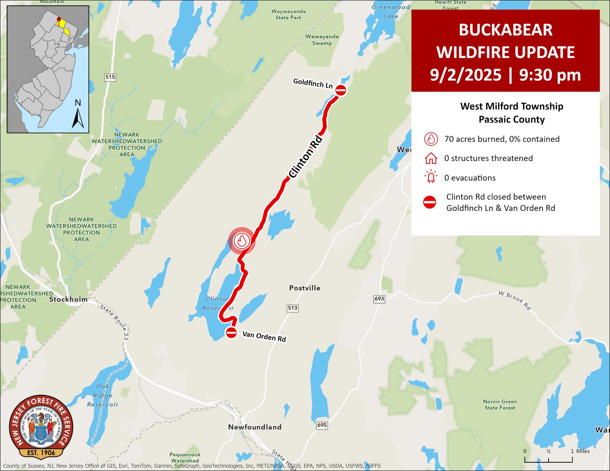Map: Buckabear Fire