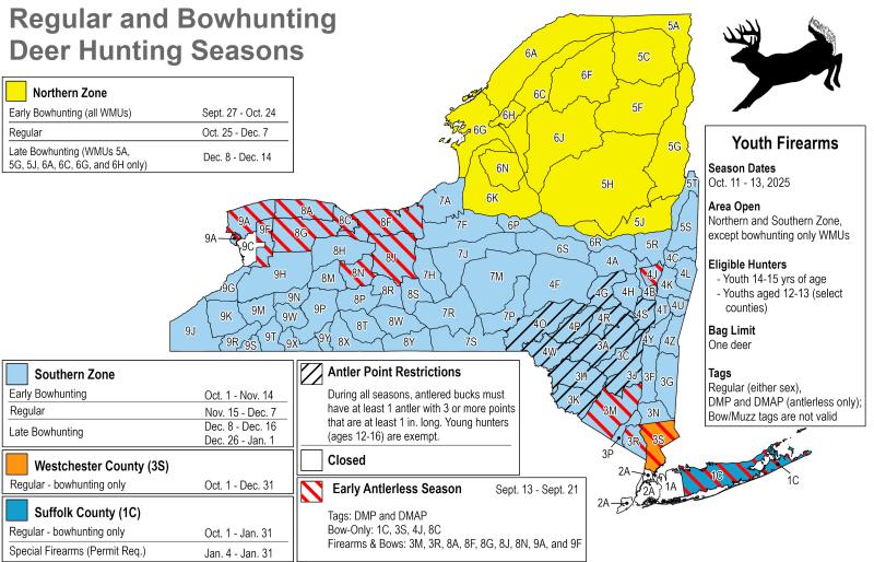 Hunting Season In The Northeast New York New Jersey Trail Conference NY Hunting Map 2025