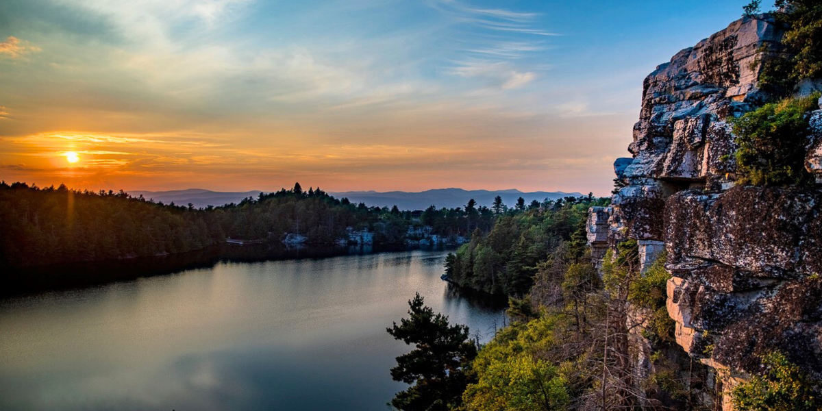 A TrailsGiving 2025 sunset view in Minnewaska State Park Preserve. Photo by Steve Aaron