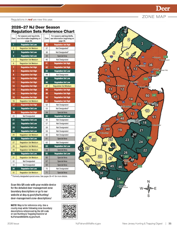 Hunting regulations in New Jersey for 2026-27